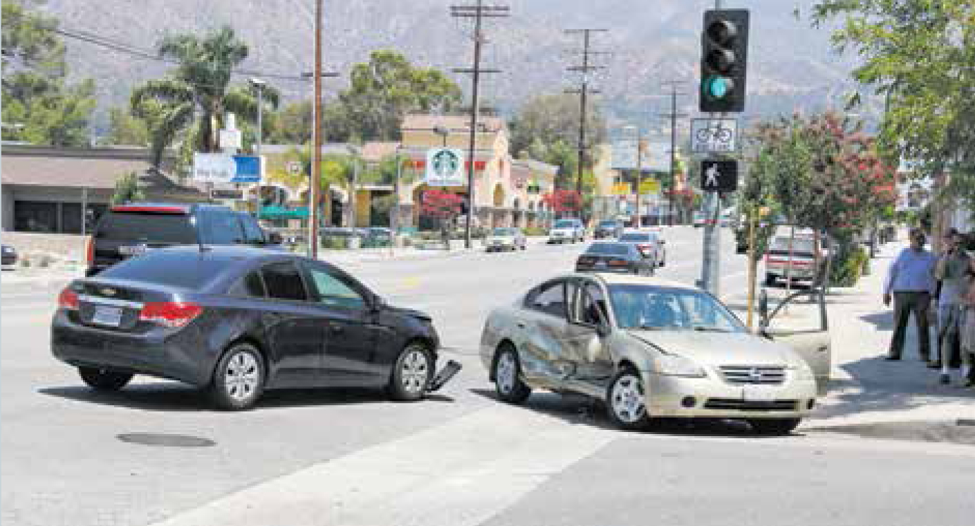 A left-hand turn through an on-coming car equals a mess.