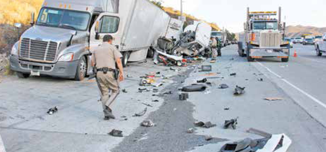 Could have been fatigue — but he probably woke up when he hit that parked big rig on the 210 freeway.